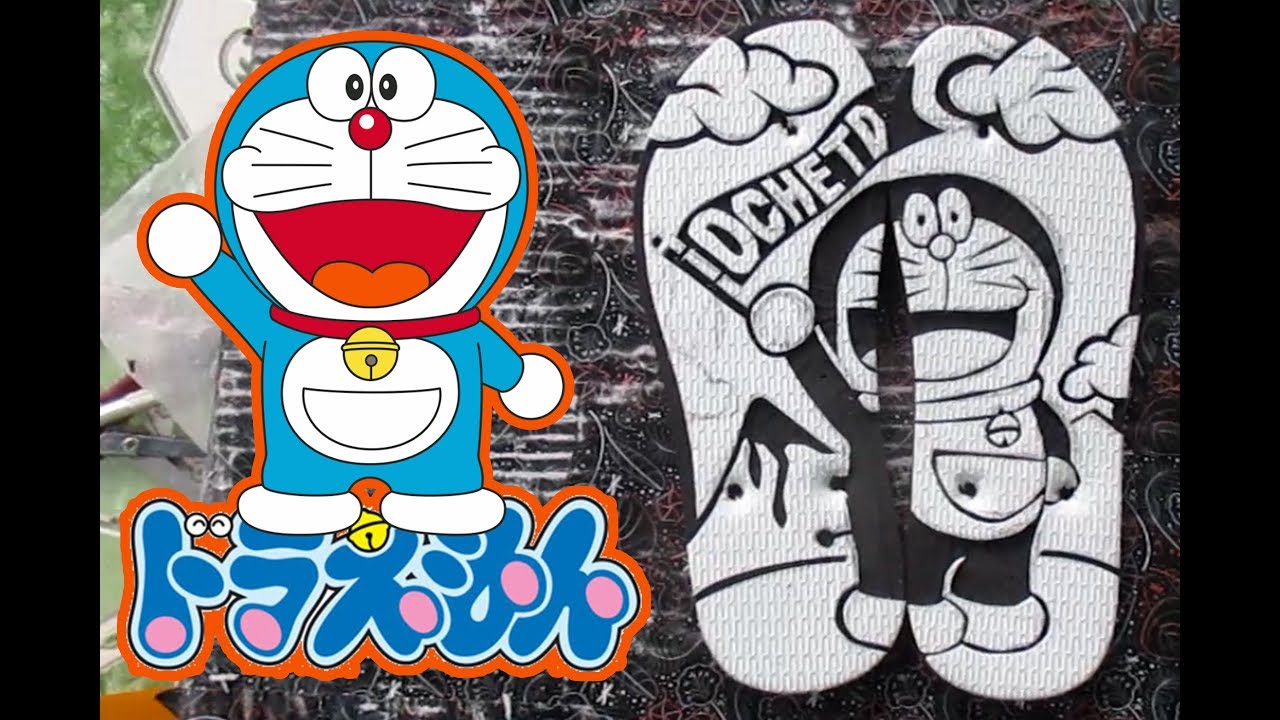 Detail Gambar Sandal Ukir Doraemon Nomer 39