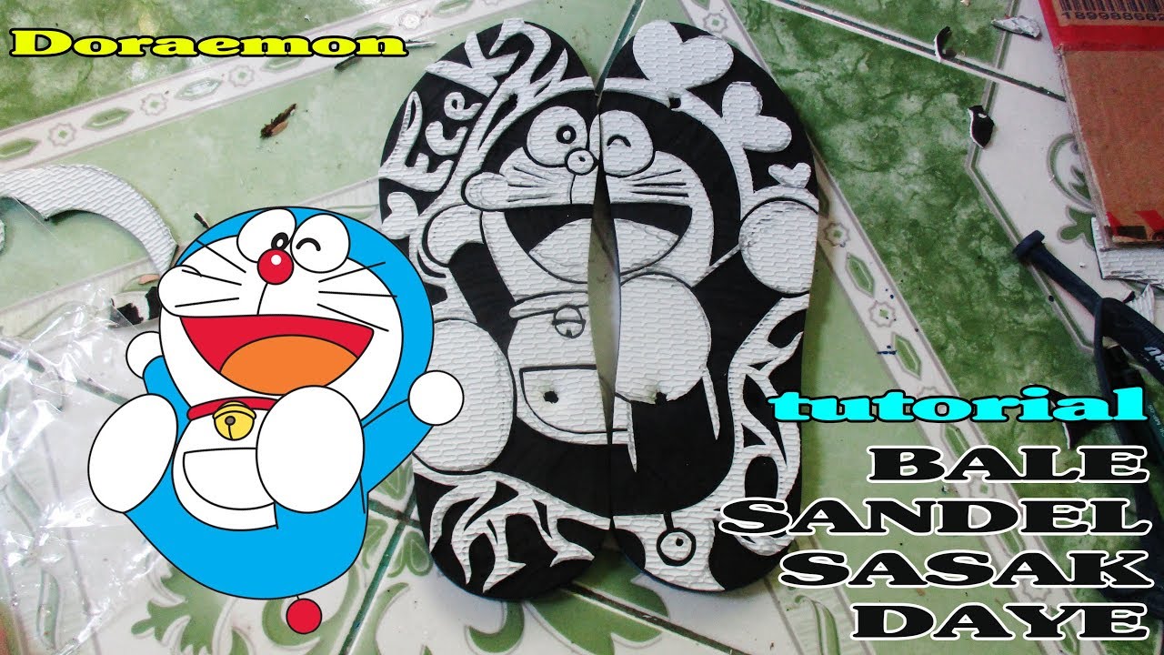 Detail Gambar Sandal Ukir Doraemon Nomer 42