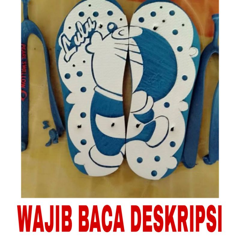 Detail Gambar Sandal Ukir Doraemon Nomer 44