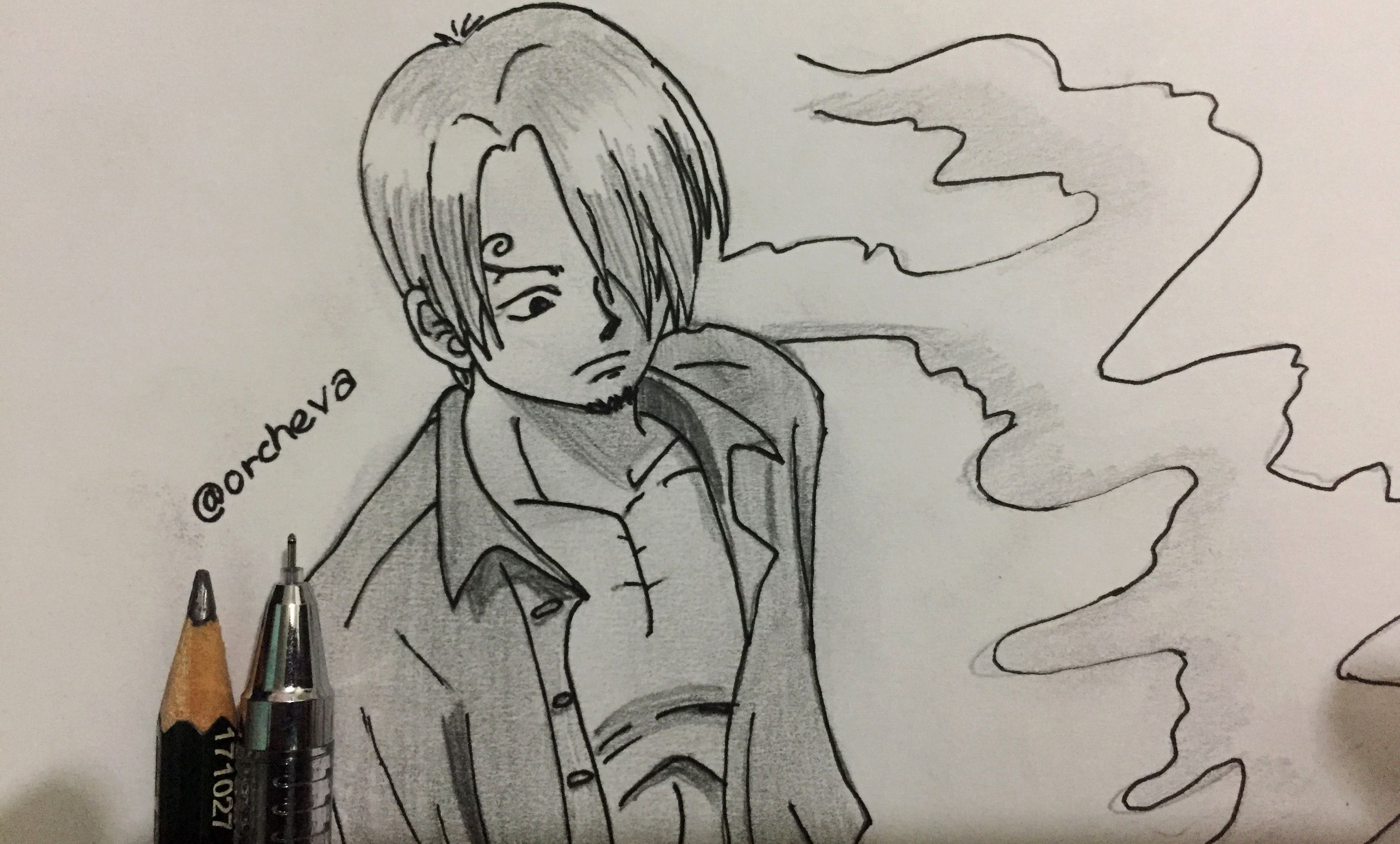 Detail Gambar Sanji Hitam Putih Nomer 16