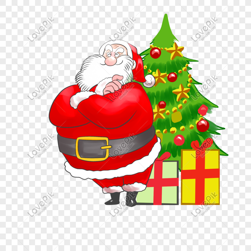 Detail Gambar Santa Claus Dan Pohon Natal Nomer 5