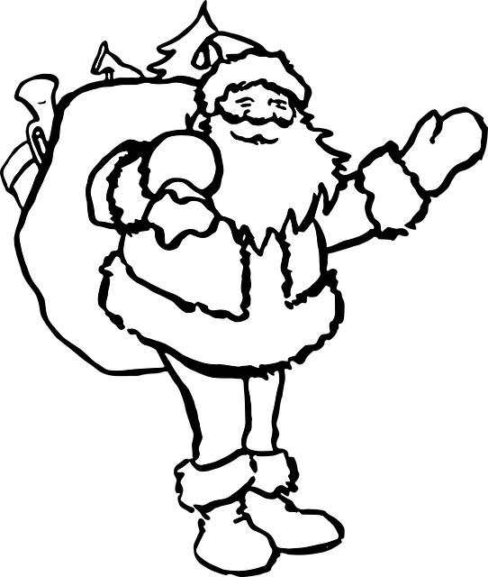 Detail Gambar Santa Claus Hitam Putih Nomer 3