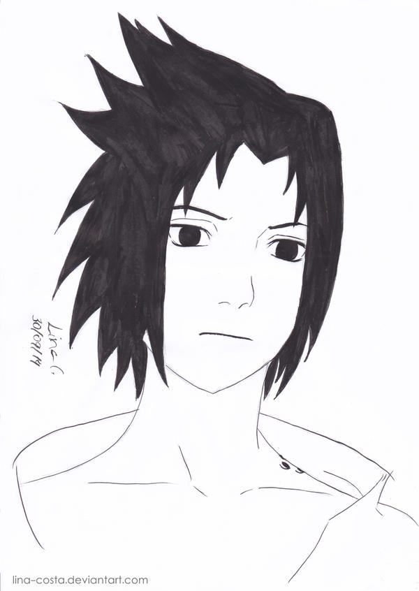 Detail Gambar Sasuke Hitam Putih Nomer 8