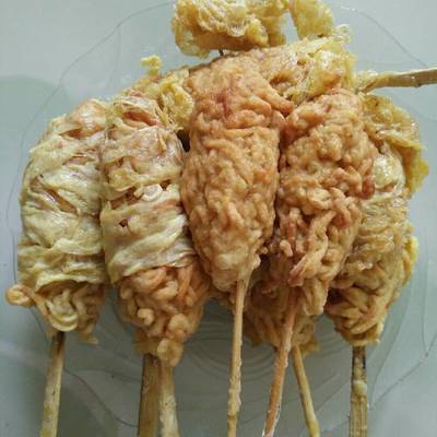 Detail Gambar Sate Mie Telur Gulung Nomer 15