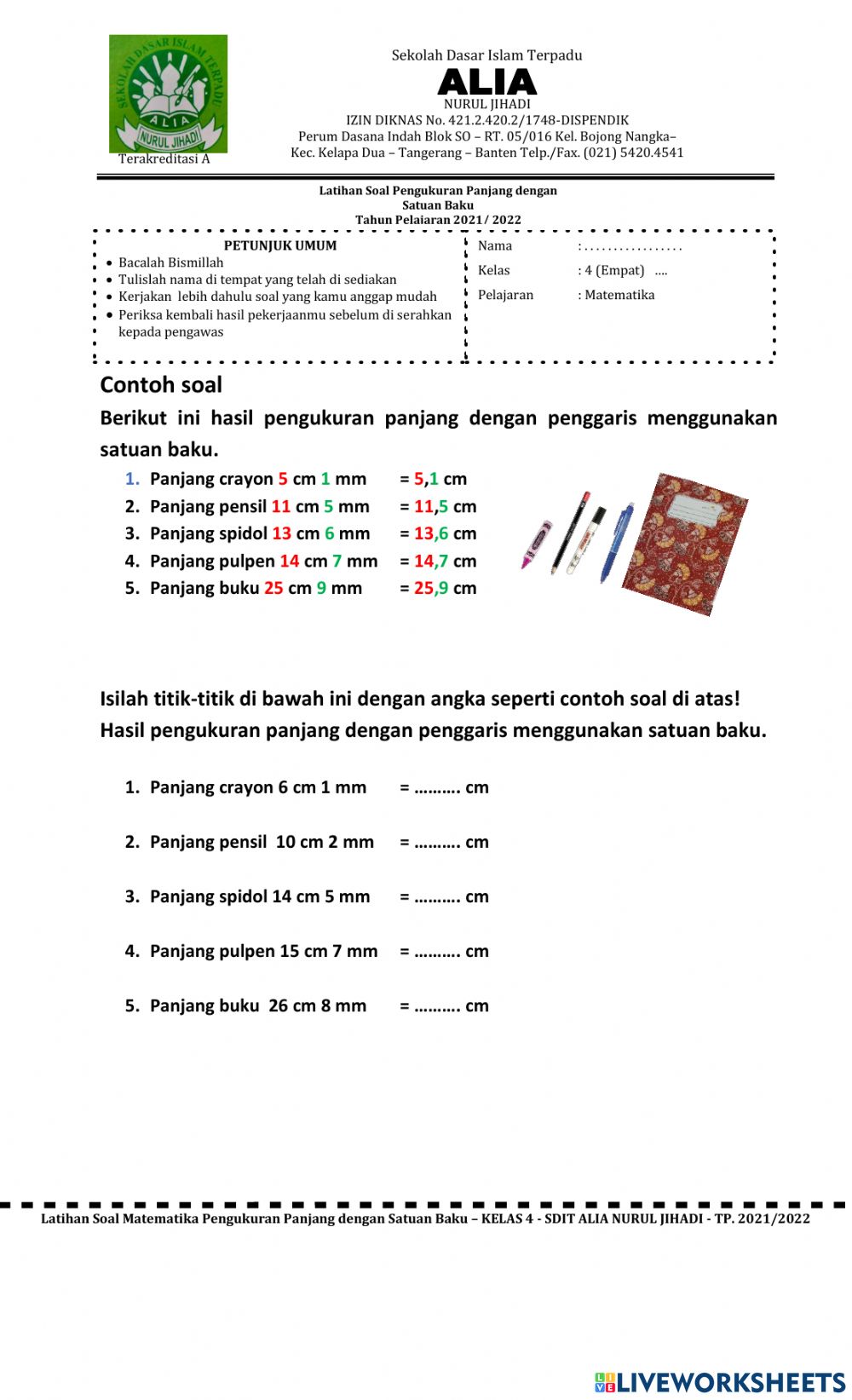 Detail Gambar Satuan Baku Nomer 15