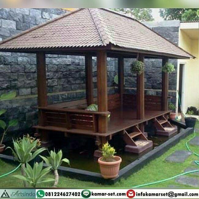 Detail Gambar Saung Dipinggir Kolam Nomer 3