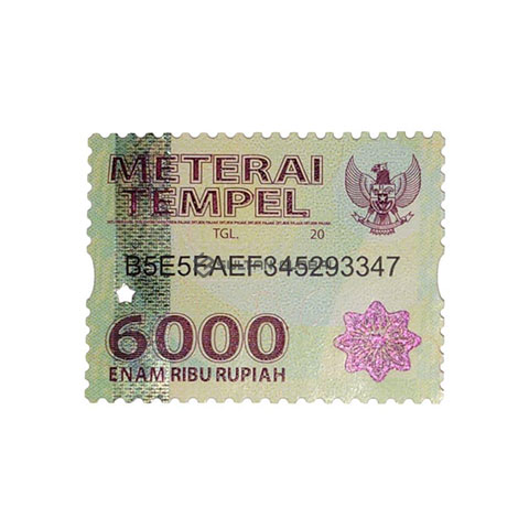 Detail Gambar Scan Materai 6000 Nomer 2