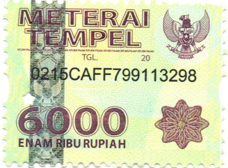 Detail Gambar Scan Materai 6000 Nomer 10