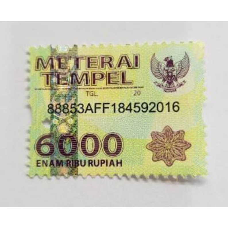 Detail Gambar Scan Materai 6000 Nomer 11