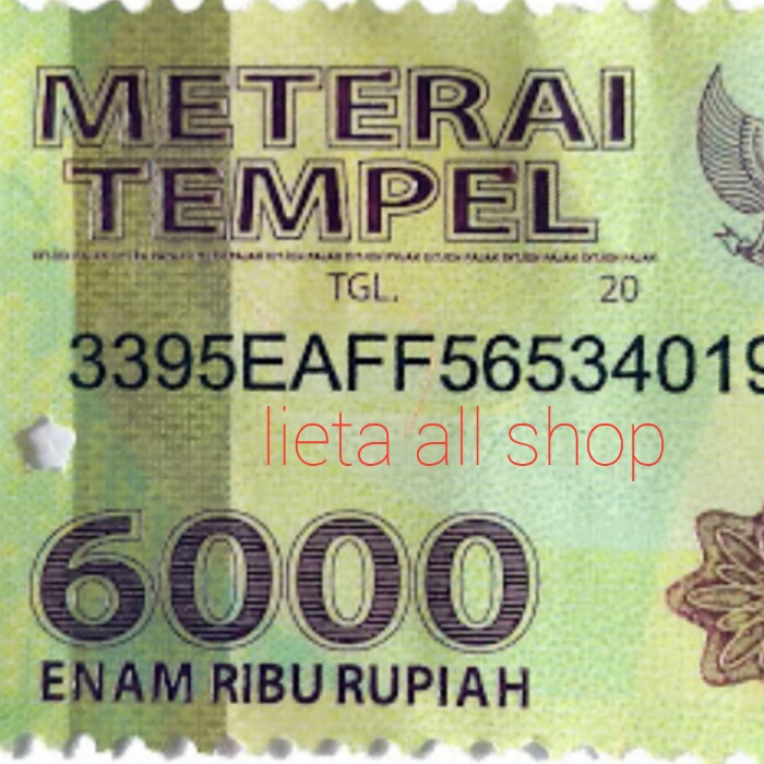 Detail Gambar Scan Materai 6000 Nomer 16