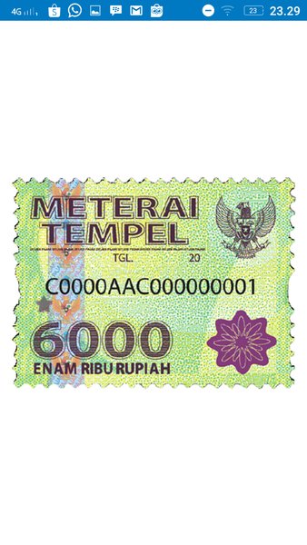 Detail Gambar Scan Materai 6000 Nomer 3