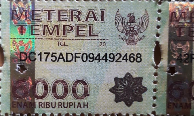 Detail Gambar Scan Materai 6000 Nomer 19