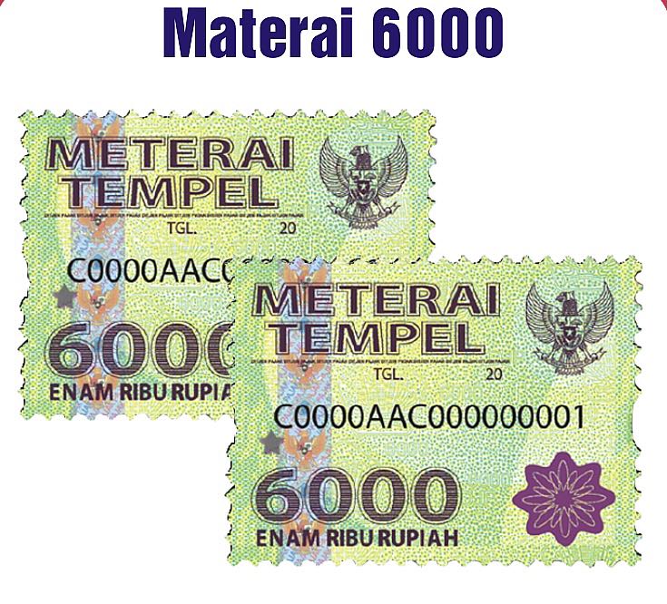 Detail Gambar Scan Materai 6000 Nomer 21
