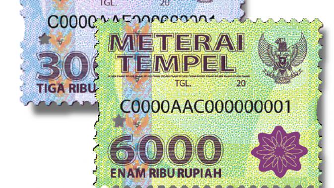 Detail Gambar Scan Materai 6000 Nomer 26