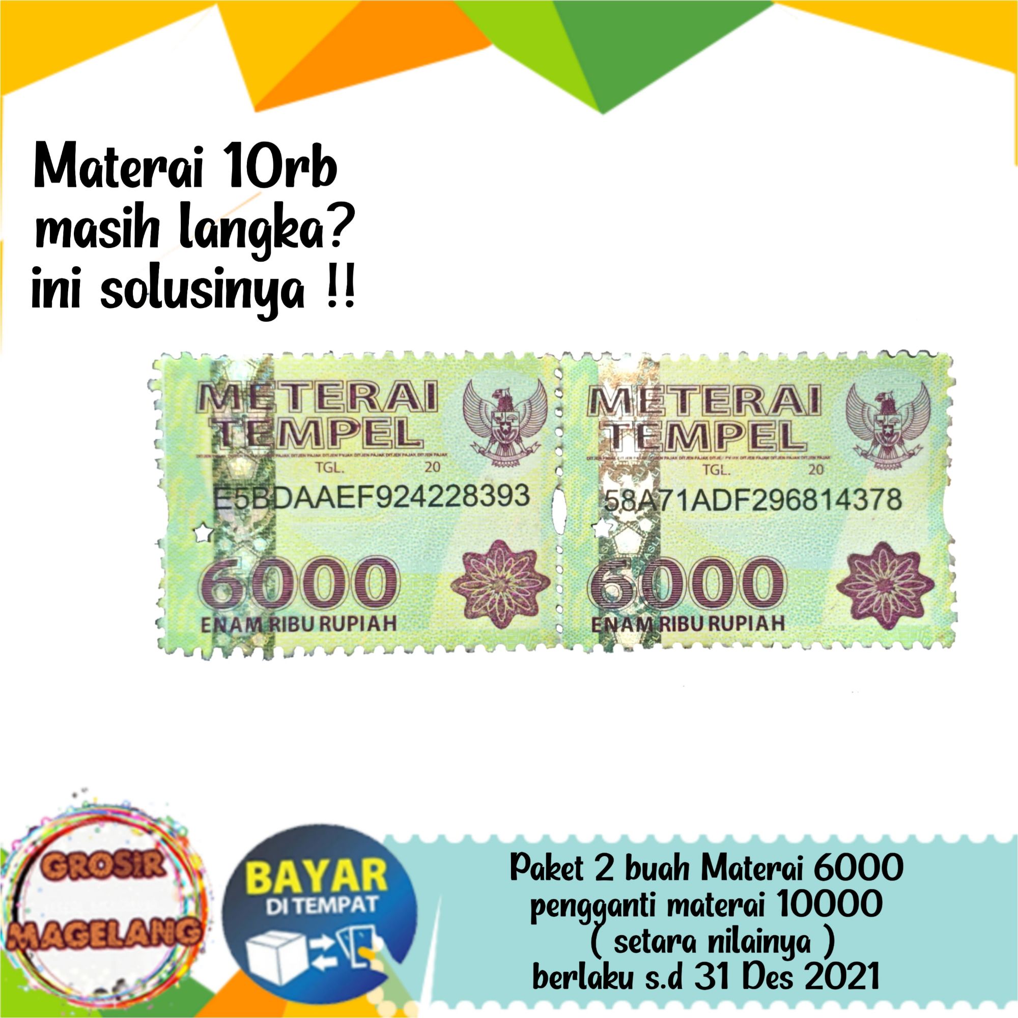 Detail Gambar Scan Materai 6000 Nomer 28
