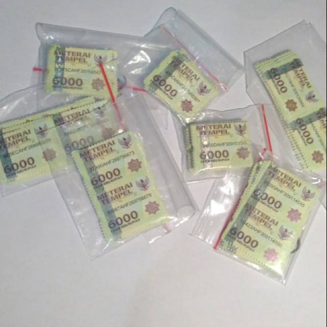 Detail Gambar Scan Materai 6000 Nomer 29