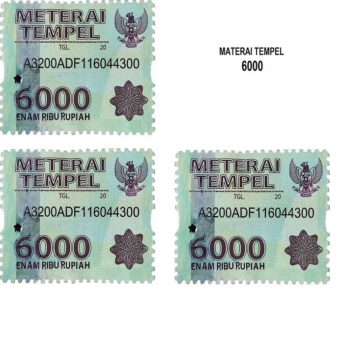 Detail Gambar Scan Materai 6000 Nomer 30