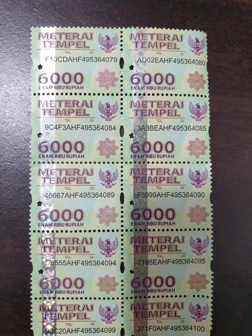 Detail Gambar Scan Materai 6000 Nomer 35
