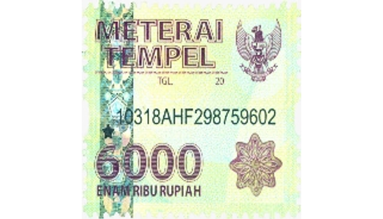 Detail Gambar Scan Materai 6000 Nomer 40