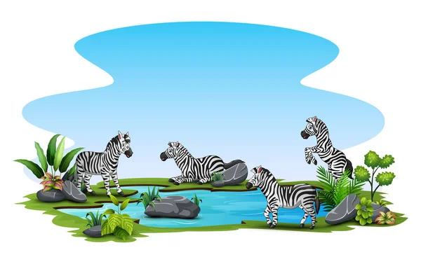 Detail Gambar Sekelompok Zebra Kartun Nomer 10