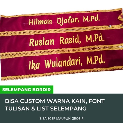 Detail Gambar Selempang Nama Nomer 55