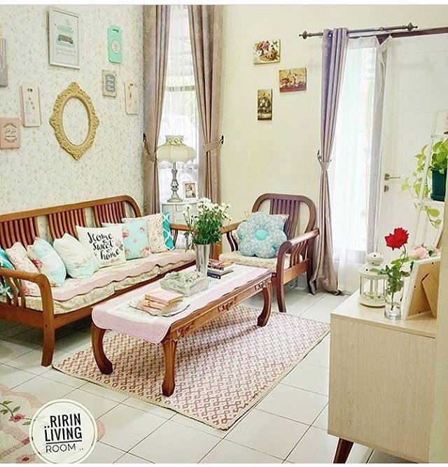 Detail Dekorasi Ruang Tamu Shabby Chic Nomer 17