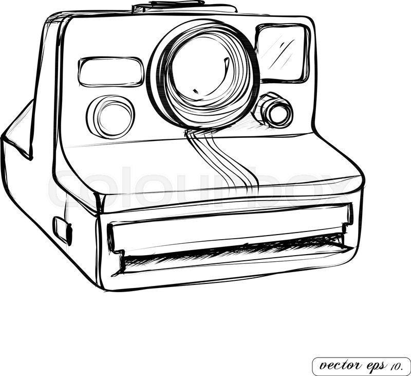 Detail Polaroid Camera Sketch Nomer 2