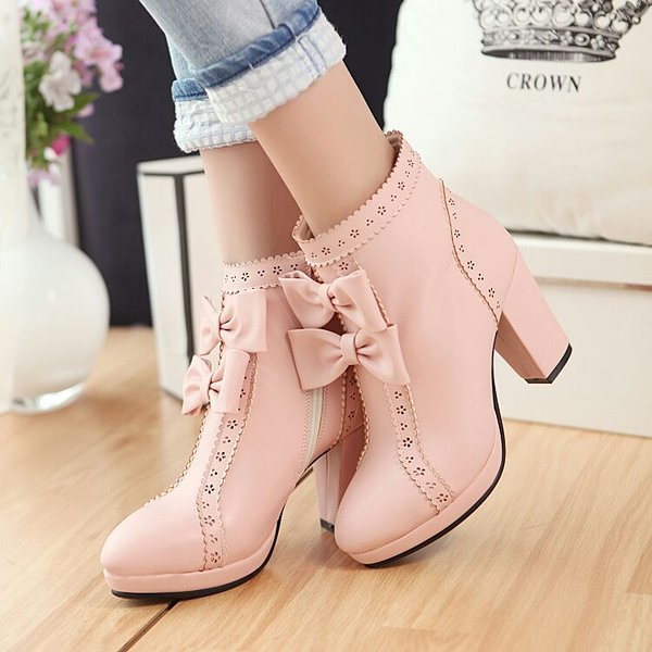 Detail Gambar Sepatu Boots High Heels Wanita Nomer 5