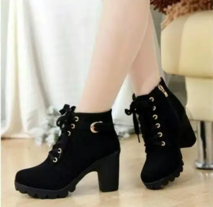 Detail Gambar Sepatu Boots High Heels Wanita Nomer 7