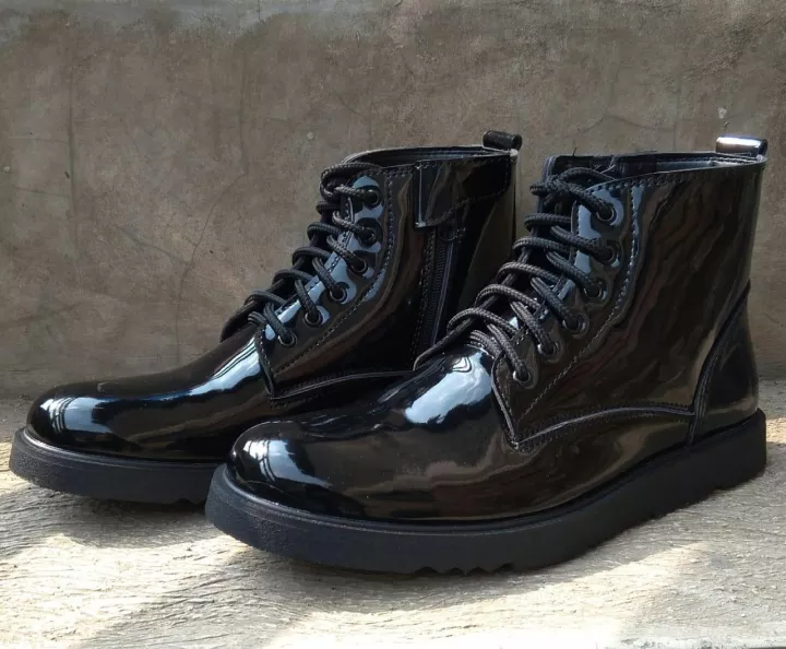 Detail Gambar Sepatu Pdh Polri Nomer 37