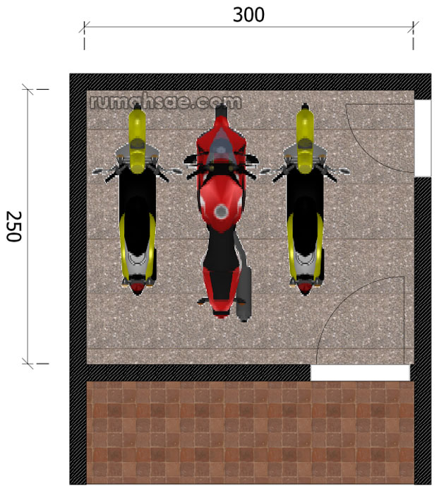 Detail Gambar Sepeda Motor Di Garasi Rumah Nomer 23