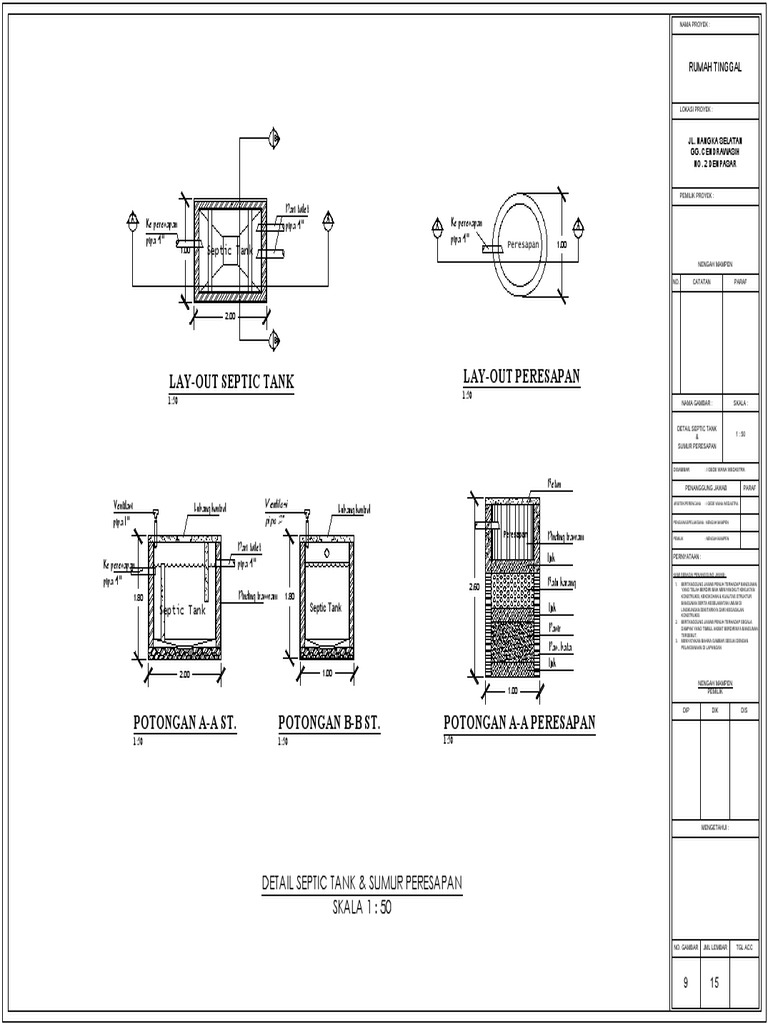 Detail Gambar Septic Tank Dan Detailnya Nomer 47