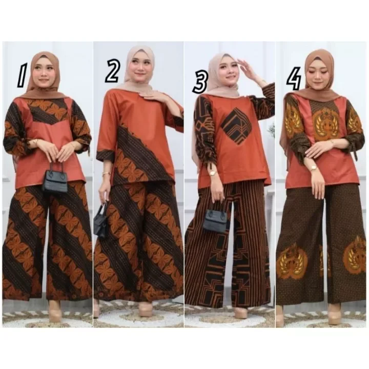 Detail Gambar Setelan Batik Kombinasi Nomer 52