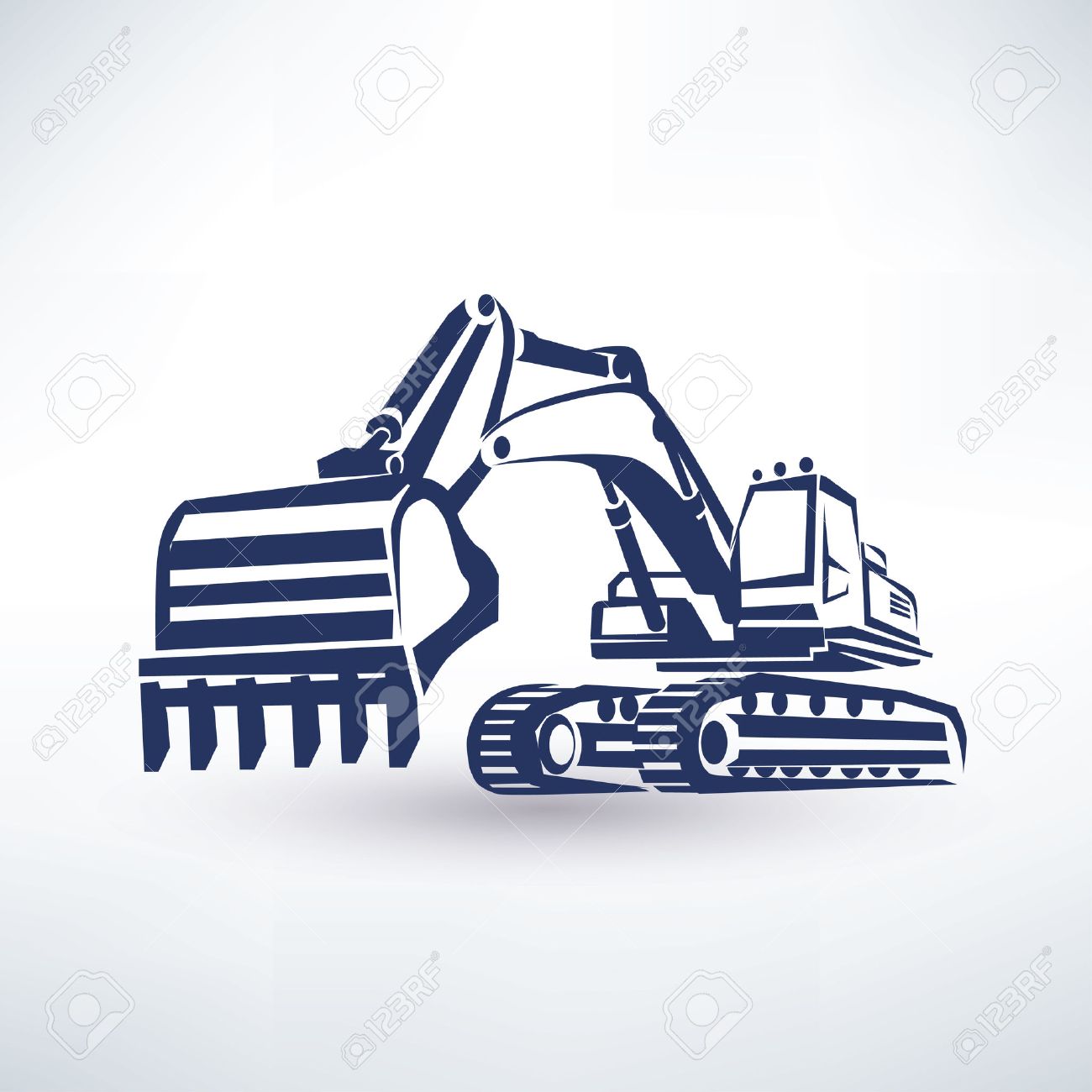 Detail Gambar Siluet Excavator Nomer 11