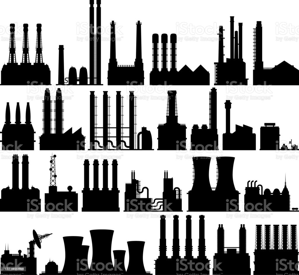 Detail Gambar Siluet Pabrik Nomer 12