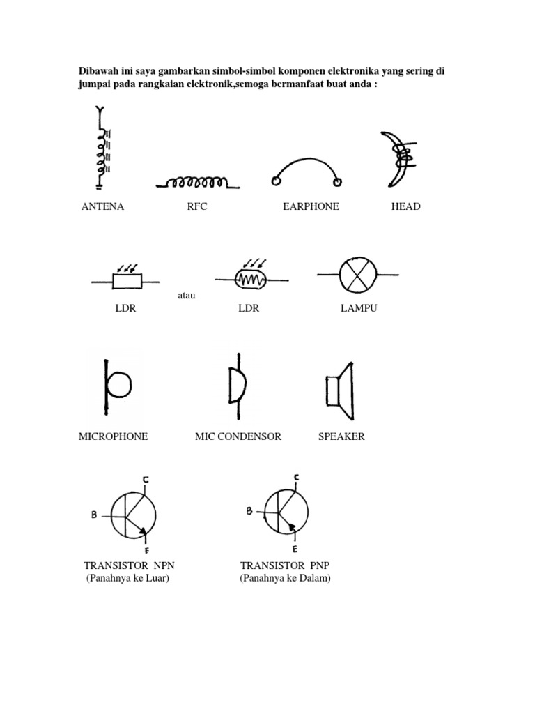 Detail Gambar Simbol Komponen Elektronika Nomer 25