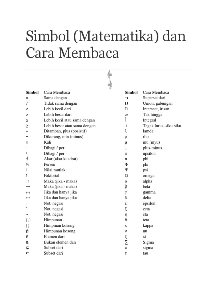 Detail Gambar Simbol Matematika Nomer 21