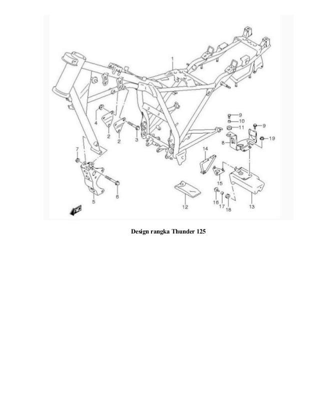 Detail Gambar Skema Rangka Mesin Suzuki Thunder 125 Nomer 2