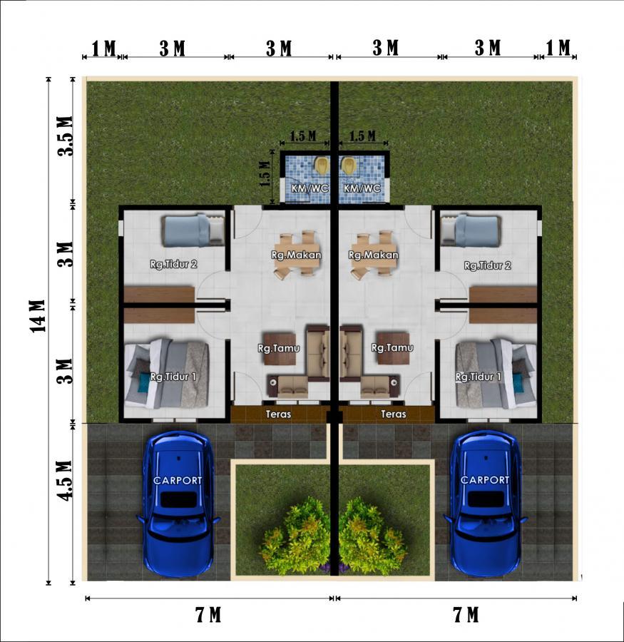 Detail Gambar Skema Rumah Subsidi Type 36 Paling Ekonomis Nomer 32