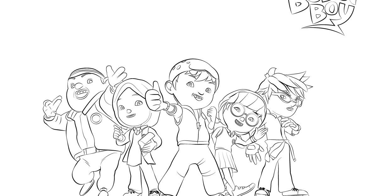 Detail Gambar Sket Mewarnai Anak Boboiboy Nomer 55