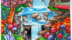 Detail Gambar Sketsa Air Terjun Nomer 11