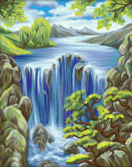 Detail Gambar Sketsa Air Terjun Nomer 34