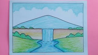 Detail Gambar Sketsa Air Terjun Nomer 35