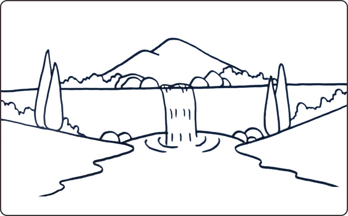 Detail Gambar Sketsa Air Terjun Nomer 10