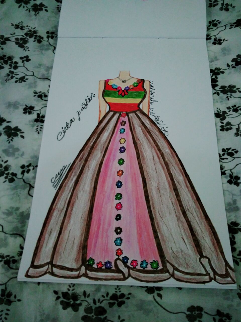 Detail Gambar Sketsa Baju Gaun Nomer 14