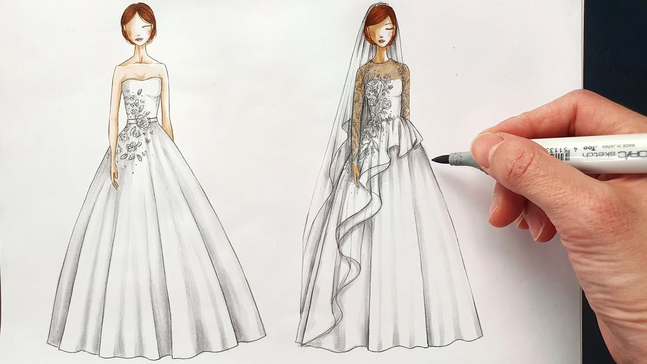 Detail Gambar Sketsa Baju Gaun Nomer 20