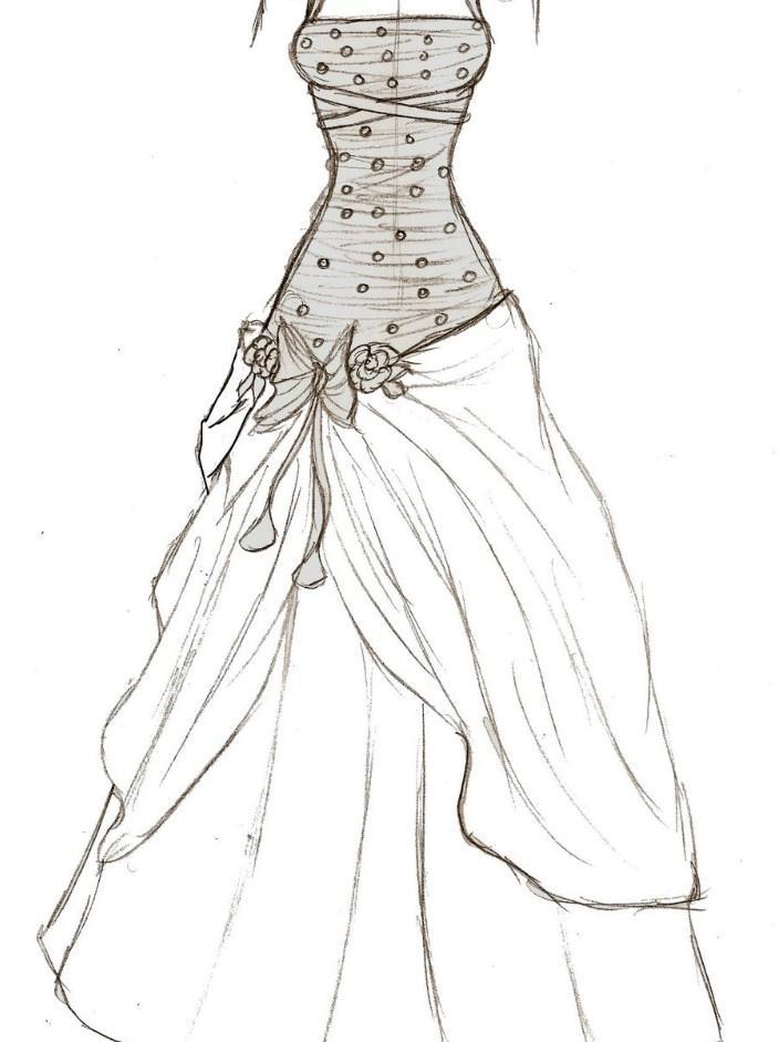 Detail Gambar Sketsa Baju Gaun Nomer 45