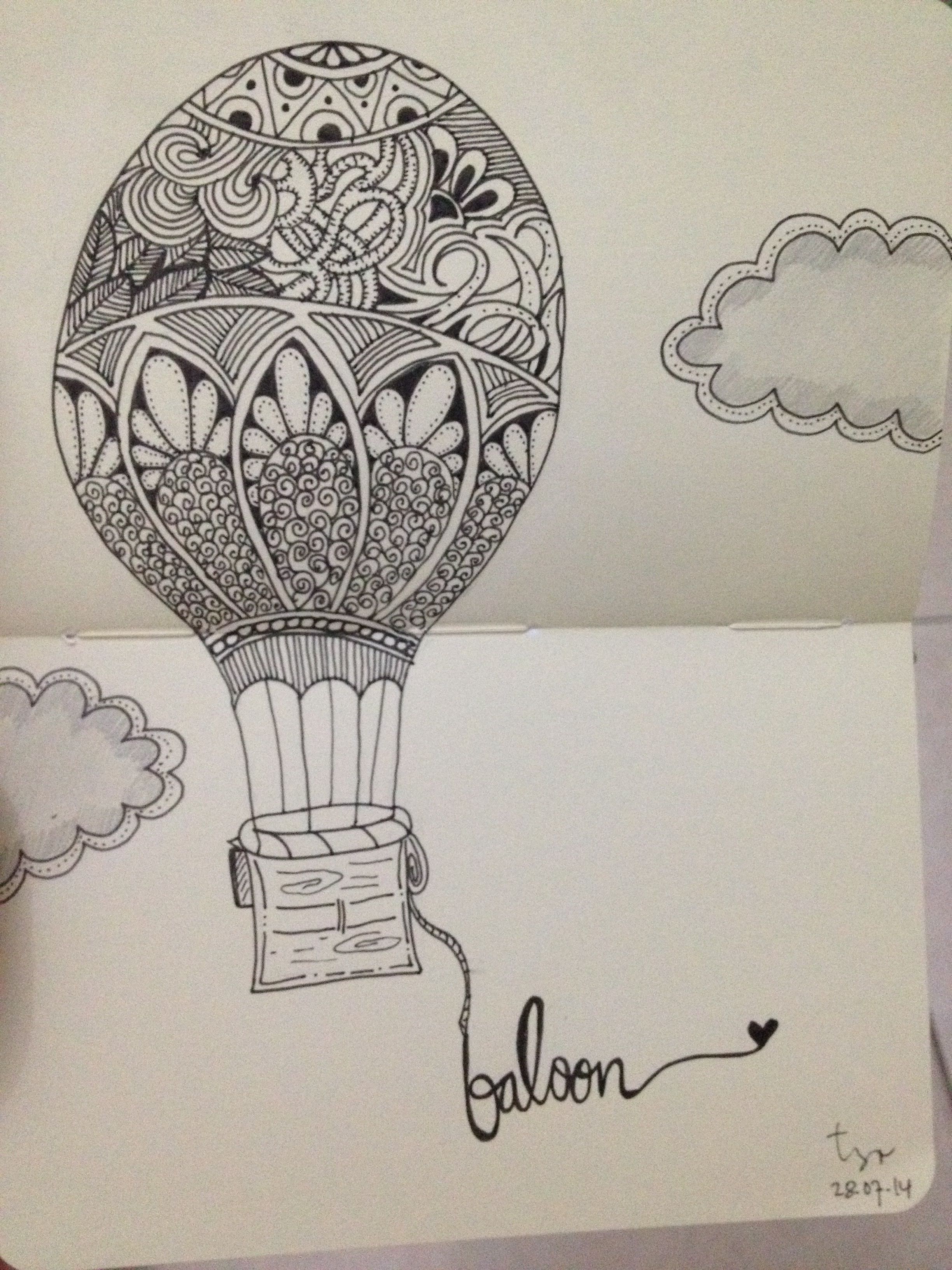 Detail Gambar Sketsa Balon Udara Nomer 29