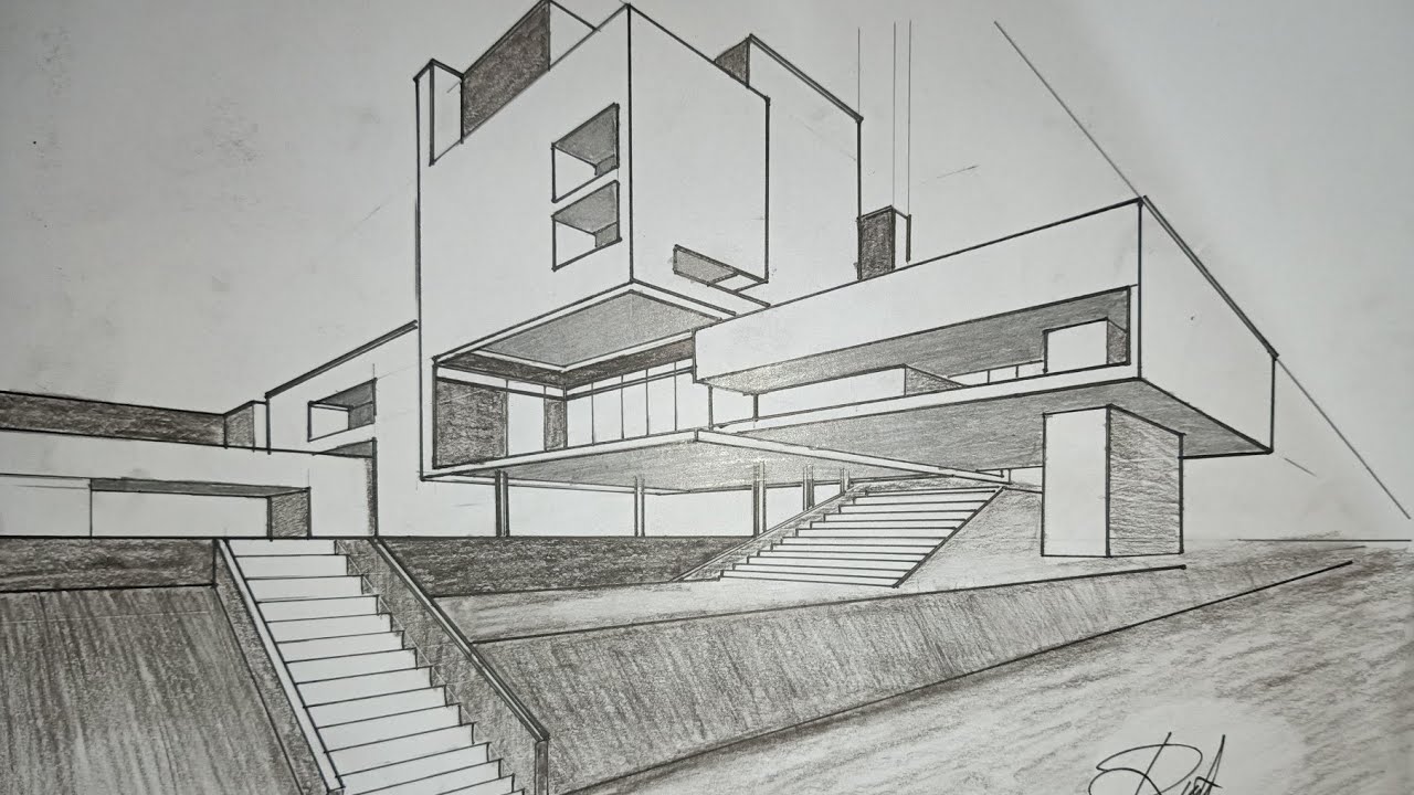 Detail Gambar Sketsa Bangunan Gedung Nomer 3