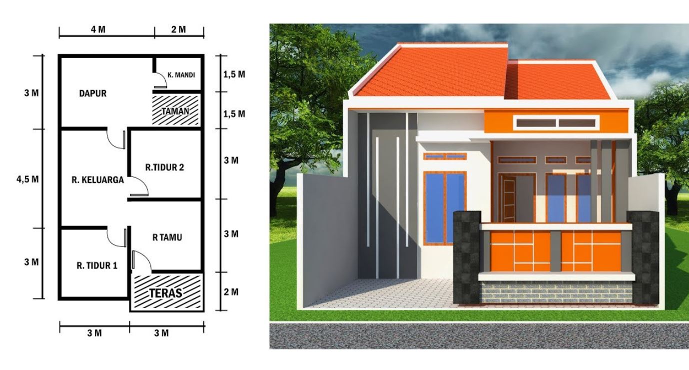 Detail Gambar Sketsa Bangunan Rumah Minimalis Nomer 16